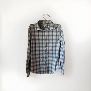 Peter Millar Women's Multicolor Plaid Button Shirt Long Sleeve Size M